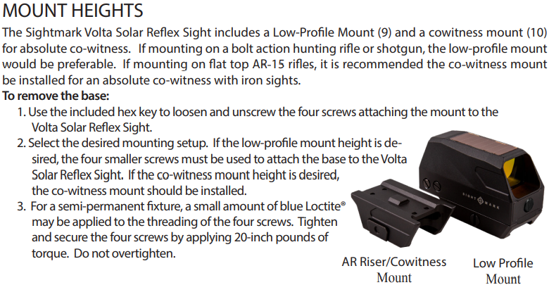 Sightmark Volta Solar Red Dot Sight - Ubitzu