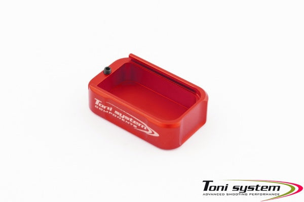 Tanfoglio alu base pad for Large Frame | +2 rounds - Red - Ubitzu