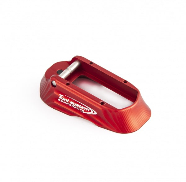 1911 alu magwell | for Vibram grips - Red - Ubitzu