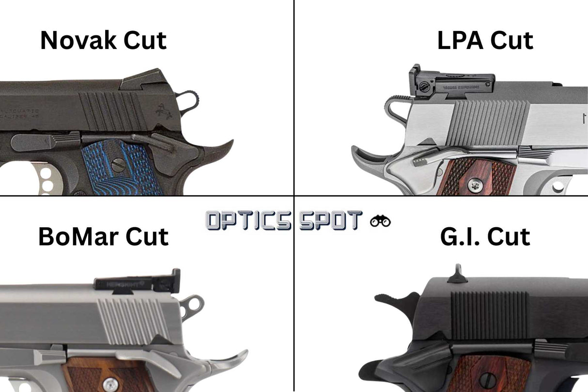 1911 [BoMar Cut] red dot mount | Trijicon RMR footprint - Ubitzu