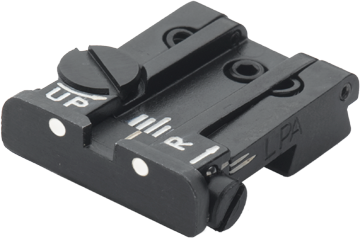 1911 [LPA Cut] adjustable rear sight | white dots - Ubitzu