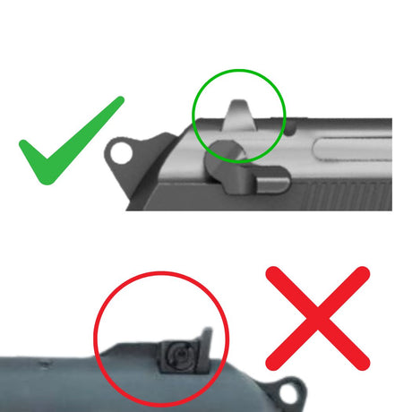 Beretta 92, 96, 98, M9A1, M9A3, Taurus PT99 red dot mount compatibility