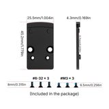 Footprint adapter | from Trijicon RMR to Shield RMSc & K-series footprint