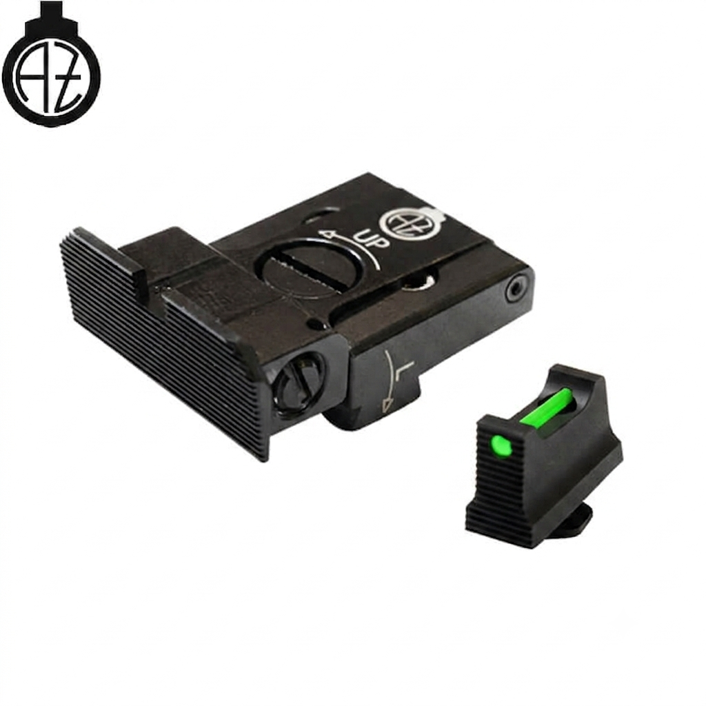 Adjustable sights for Glock [G17 G19 G26 & other] | fiber optic - Green 1.0 mm - Ubitzu