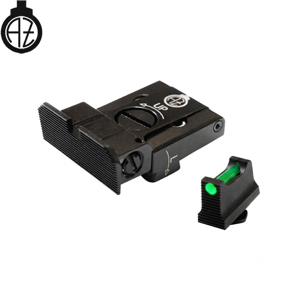 Adjustable sights for Glock [G17 G19 G26 & other] | fiber optic - Green 1.5 mm - Ubitzu