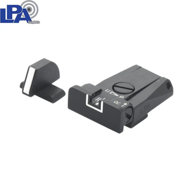 Beretta [92A1 92X 92XI 98A1 M9A3 & other] adjustable sights | white lines - Ubitzu