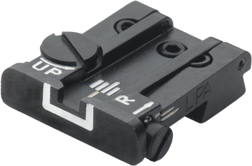 Browning Hi-Power [Sport Vigilante Mark III Practical HP40] adjustable rear sight | white lines - Ubitzu