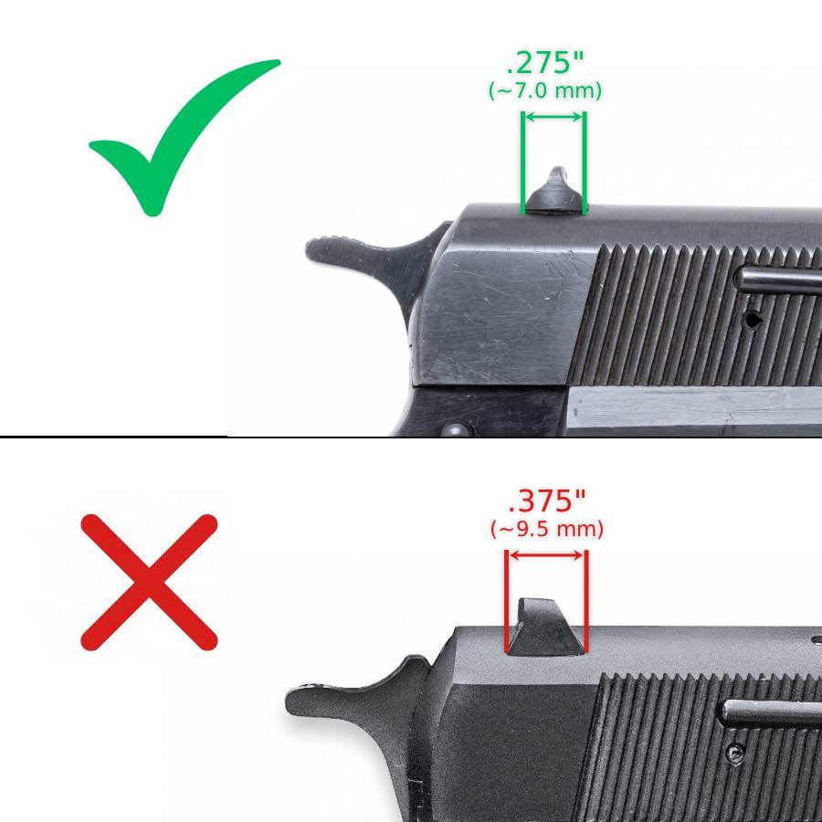 Browning Hi-Power Vigilante adjustable rear sight | blank - Ubitzu