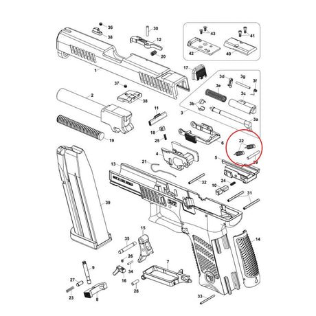 CZ [P-10C P-10F P-10S] competition trigger bar spring | 2 pcs - Ubitzu