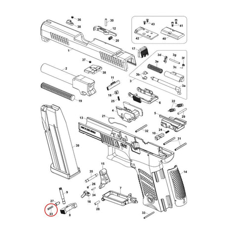 CZ [P-10C P-10F P-10S] magazine catch spring - Ubitzu