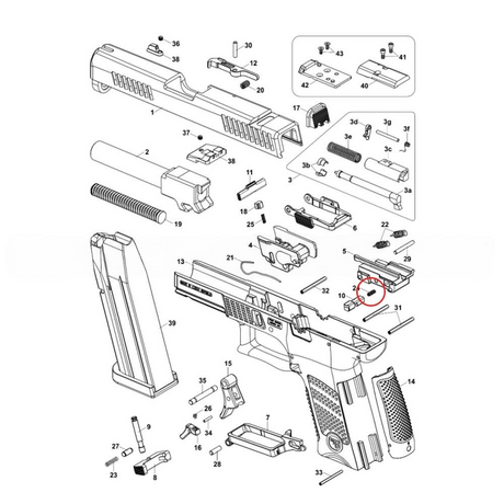 CZ [P-10C P-10F P-10S] trigger bar disconnector spring - Ubitzu