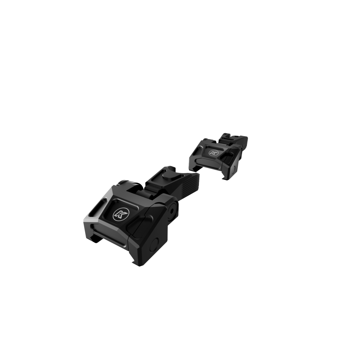 Foldable semi-adjustable sights for Picatinny [AR-15 M4 & other] | blank - Ubitzu