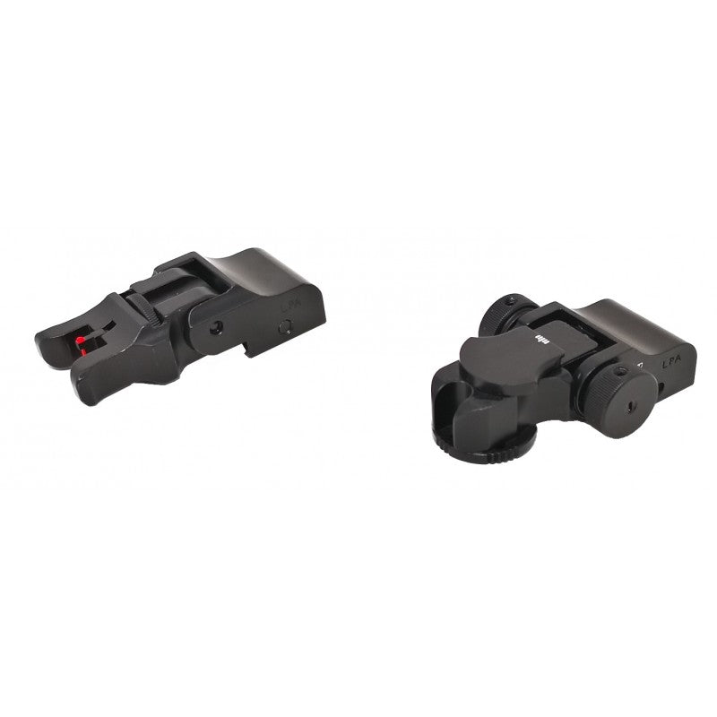 Folding adjustable sights for Picatinny base [AR-15 M4 & other] | fiber optic - Ubitzu