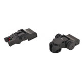 Folding adjustable sights for Picatinny base [AR-15 M4 & other] | fiber optic - Ubitzu