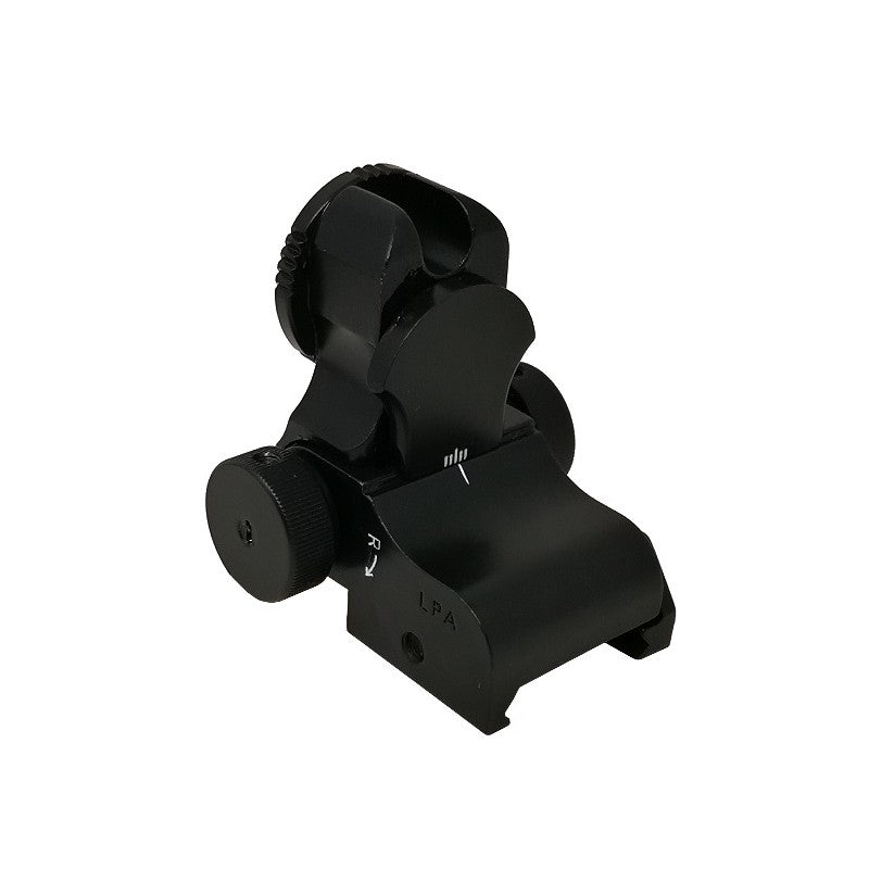 Folding adjustable sights for Picatinny base [AR-15 M4 & other] | fiber optic - Ubitzu
