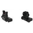 Folding adjustable sights for Picatinny base [AR-15 M4 & other] | fiber optic - Ubitzu