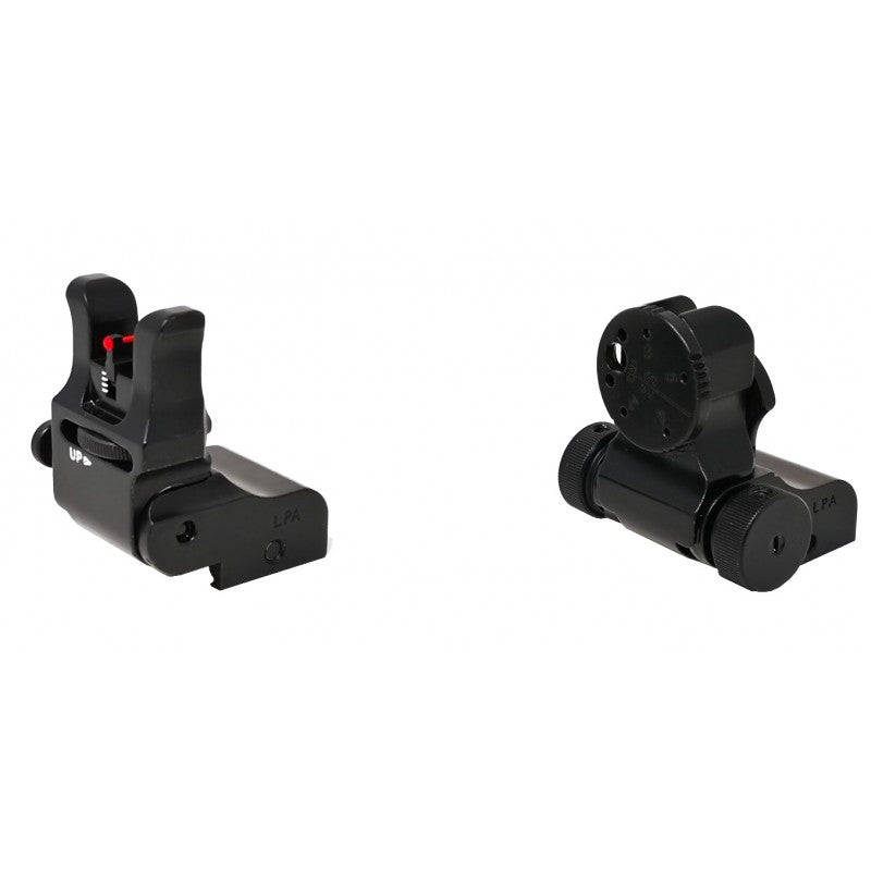 Folding adjustable sights for Picatinny base [AR-15 M4 & other] | fiber optic - Ubitzu
