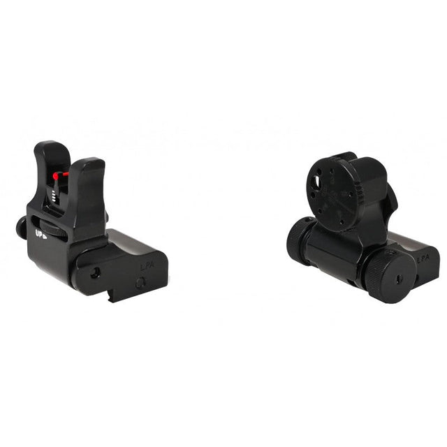 Folding adjustable sights for Picatinny base [AR-15 M4 & other] | fiber optic - Ubitzu