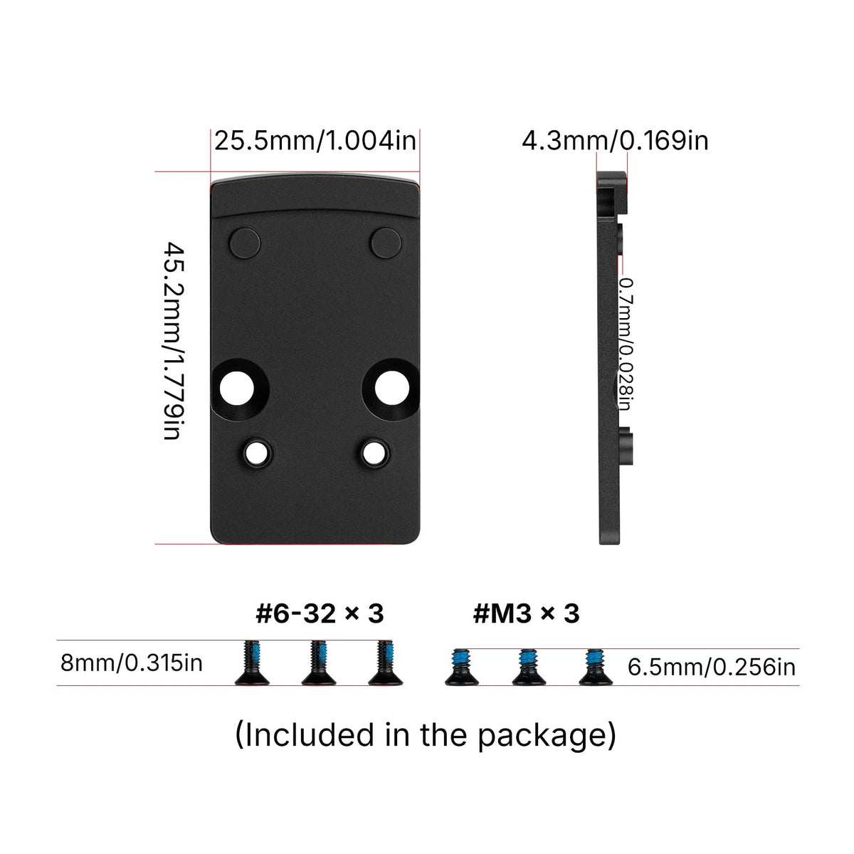 Footprint adapter | from Trijicon RMR to Shield RMSc & K-series footprint - Ubitzu