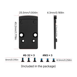 Footprint adapter | from Trijicon RMR to Shield RMSc & K-series footprint - Ubitzu