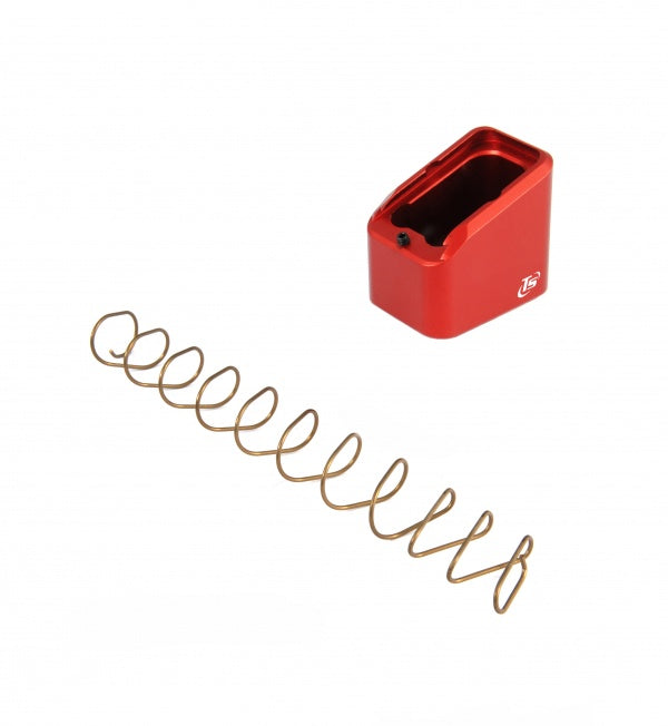 Glock [G17 G34 G45] alu base pad | +6 rounds - Red - Ubitzu
