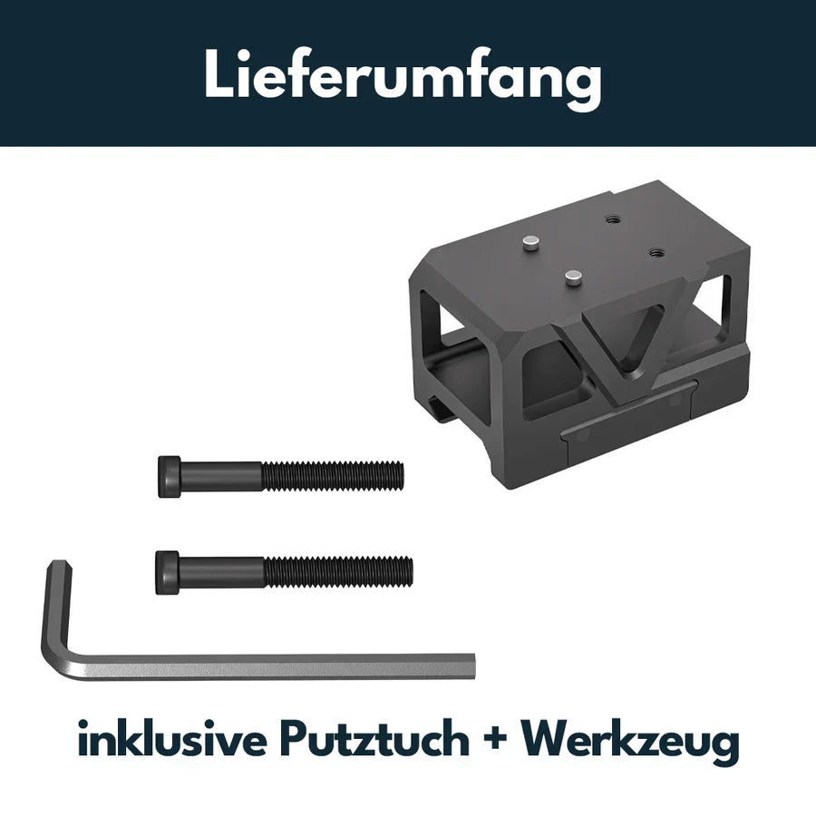 Picatinny red dot mount with raiser [32 mm] | C-More RTS footprint - Ubitzu