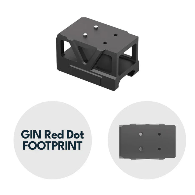 Picatinny red dot mount with raiser [32 mm] | C-More RTS footprint - Ubitzu