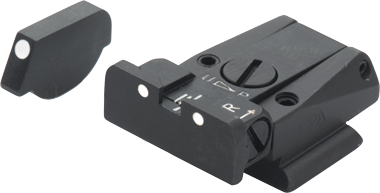 Ruger [P85 P89] adjustable sights | white dots - Ubitzu