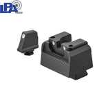 Semi-adjustable co-witness sights for Glock MOS [G17 MOS G19 MOS & other] | white dots - Ubitzu