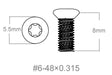 Set of screws 3pcs | 6-48x0.315’’ [T10] - Ubitzu