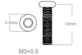 Set of screws 3pcs | M3x0.5 [T10] - Ubitzu