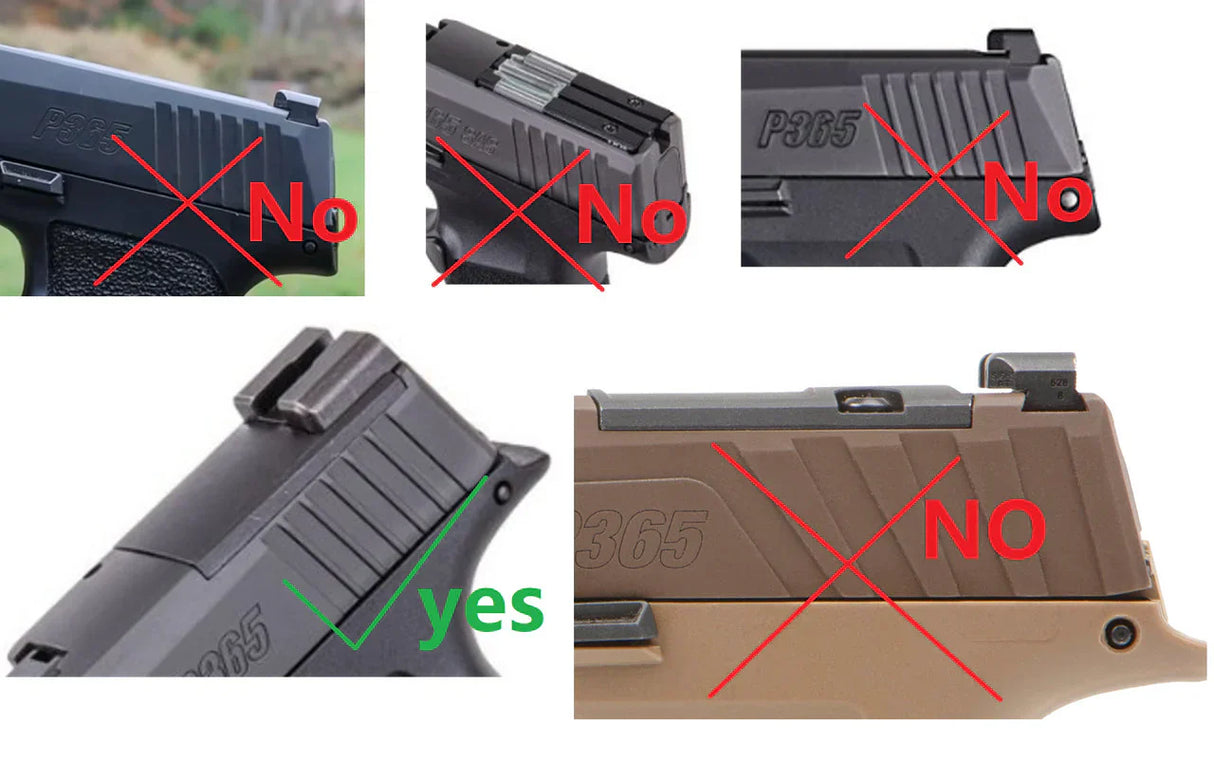 Sig P365 [X & XL] Optics Ready plate | type C [RMR RTS & Docter footprint] - Ubitzu