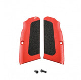 Tanfoglio long grips for Large Frame | High-grip - Red - Ubitzu