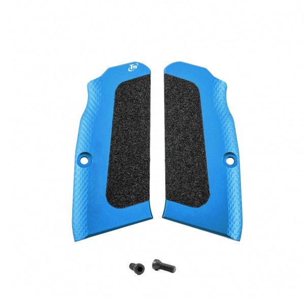 Tanfoglio long grips for Large Frame | High-grip - Blue - Ubitzu