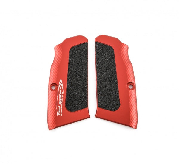 Tanfoglio long grips for Small Frame | High-grip - Red - Ubitzu