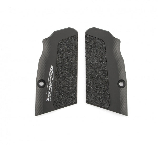 Tanfoglio short grips for Large Frame | High-grip - Black - Ubitzu