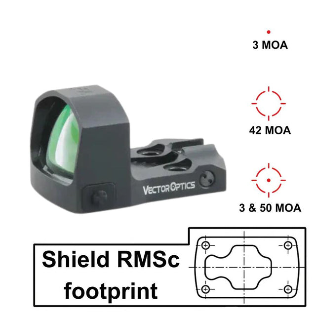 Vector Optics Frenzy-S 1x17x24 MOS Multi Reticle red dot - Ubitzu