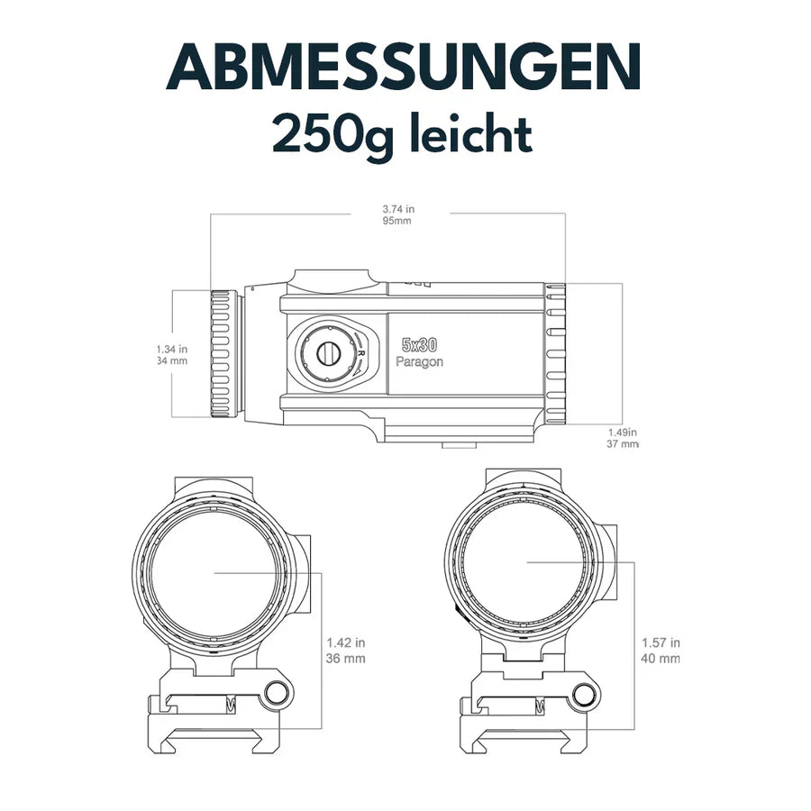 Vector Optics Paragon 5x30 Magnifier Micro - Ubitzu